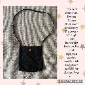 Tommy Hilfiger Black Crossbody with Gold Accents
